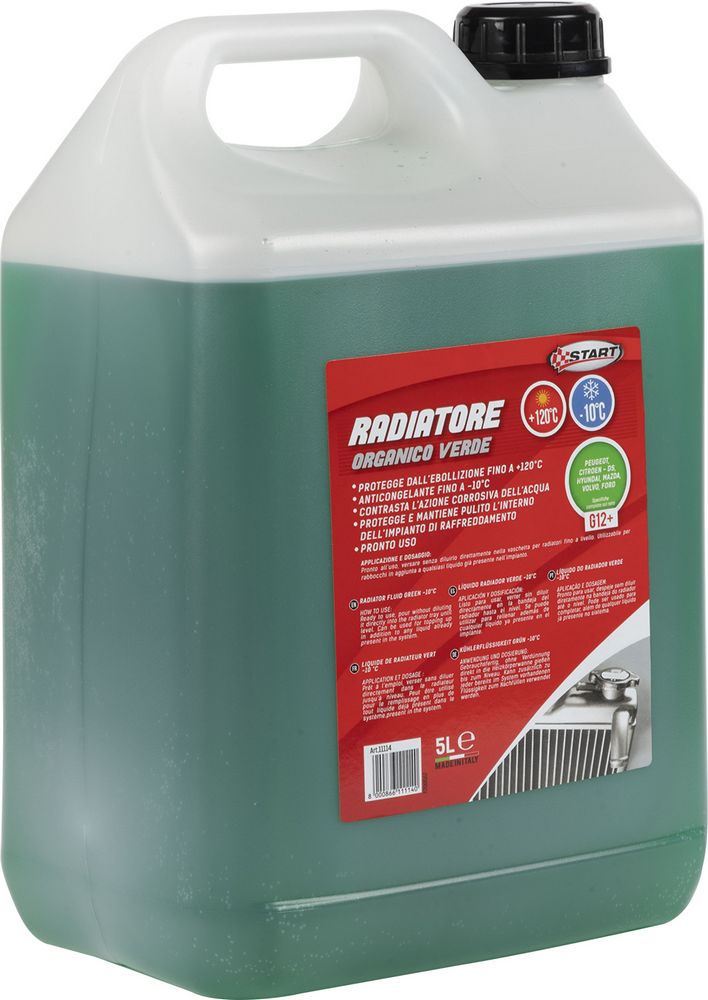 START: Antigelo verde G12+ -10C 5L  Fluido refrigerante con azione protettiva anti-corrosione