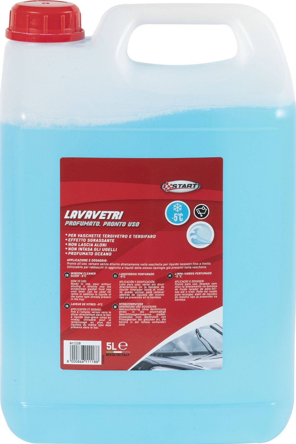 START Lavavetri profumato ocean - capienza 5 litri - per vaschette tergivetro
