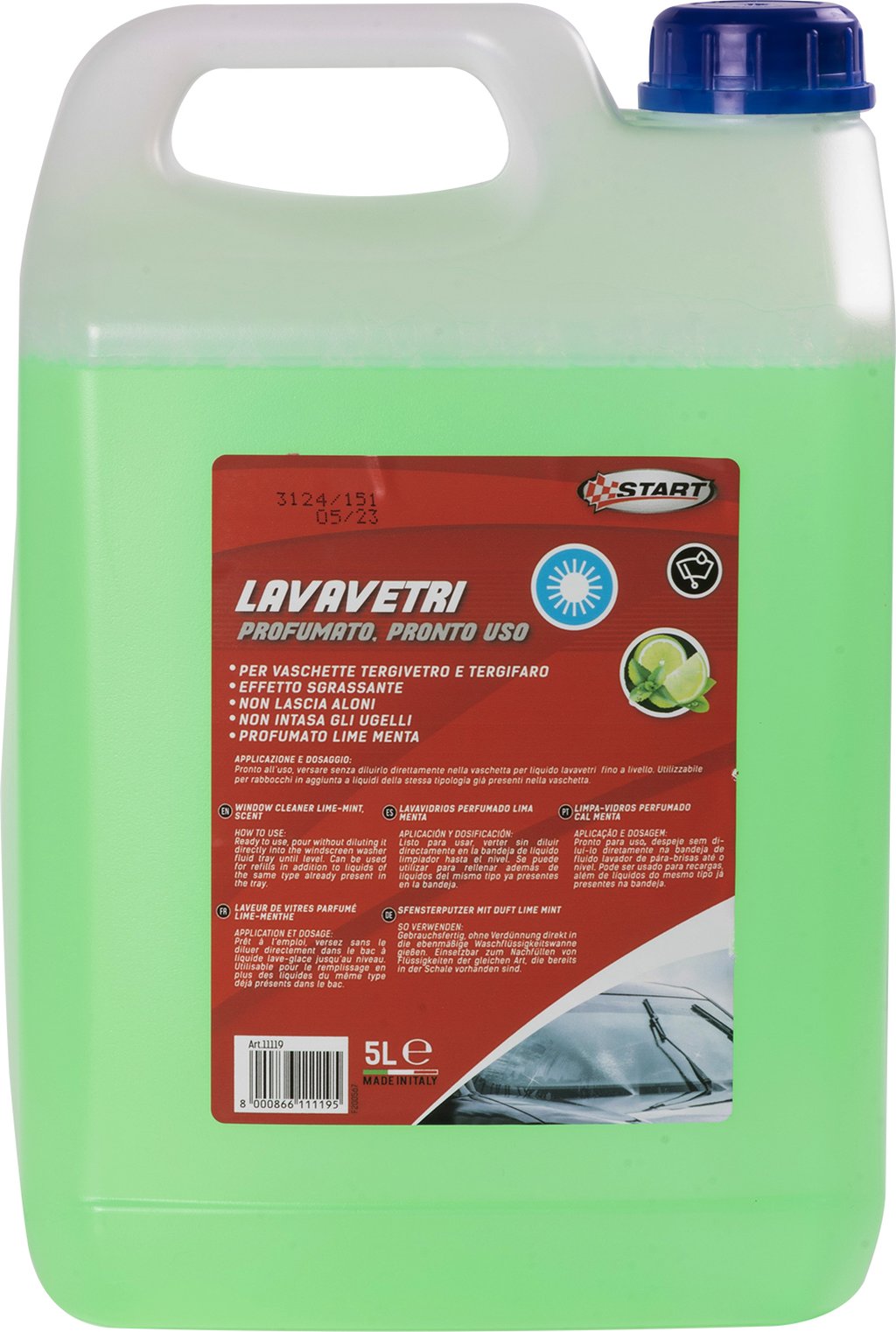 START Lavavetri profumato Lime Menta - capienza 5 litri - per vaschette