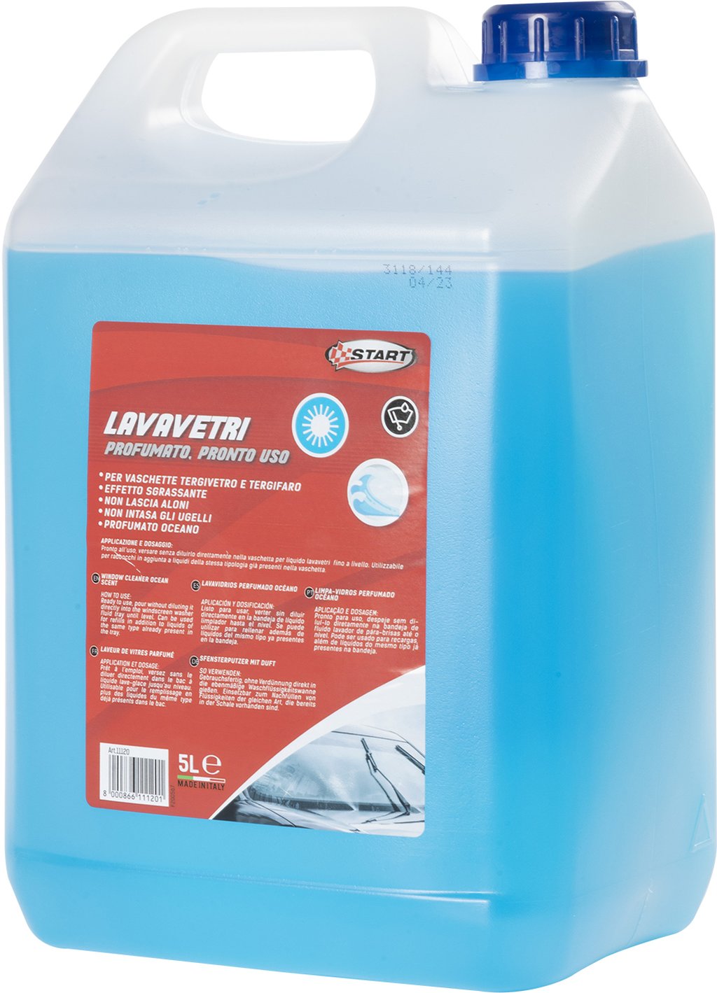 Lavavetri profumazione oceano 5 L per vaschette tergivetro e tergifaro