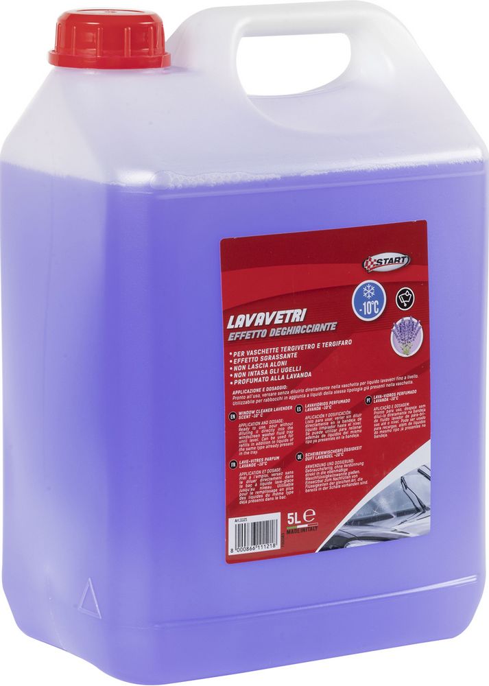 Lavavetri profumato Lavanda - effetto desghiacciante - capienza 5 litri - per vaschette tergivetro e tergifaro