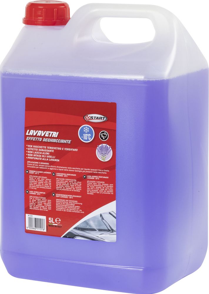Lavavetri profumato Lavanda - effetto desghiacciante - capienza 5 litri - per vaschette tergivetro e tergifaro