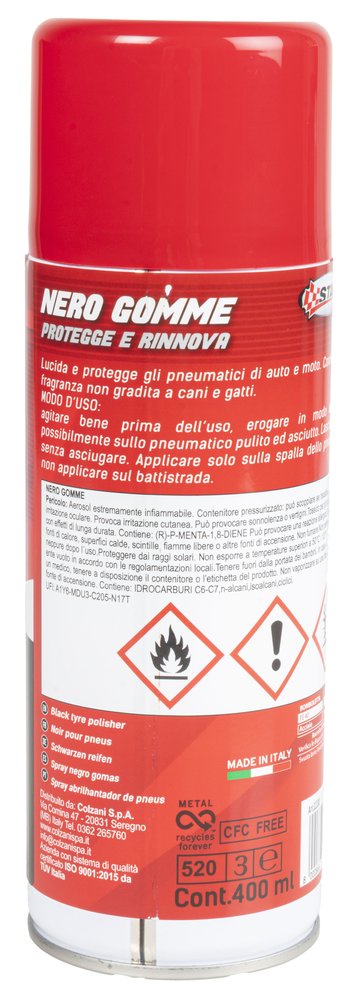 START Spray Nero per Gomme 400 ml  Effetto Lucido e Protezione Professionale
