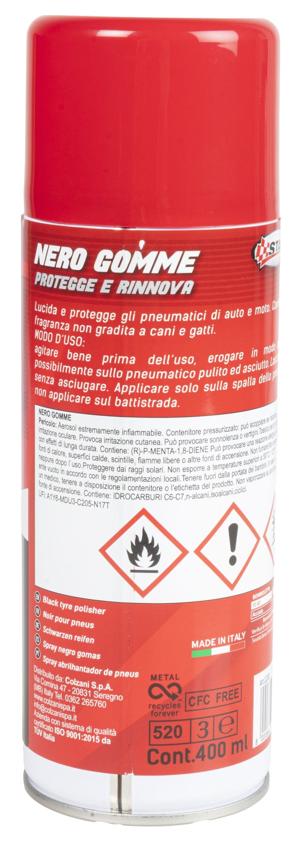START Spray Nero per Gomme Professionale 400 ml ? Protezione e Lucentezza