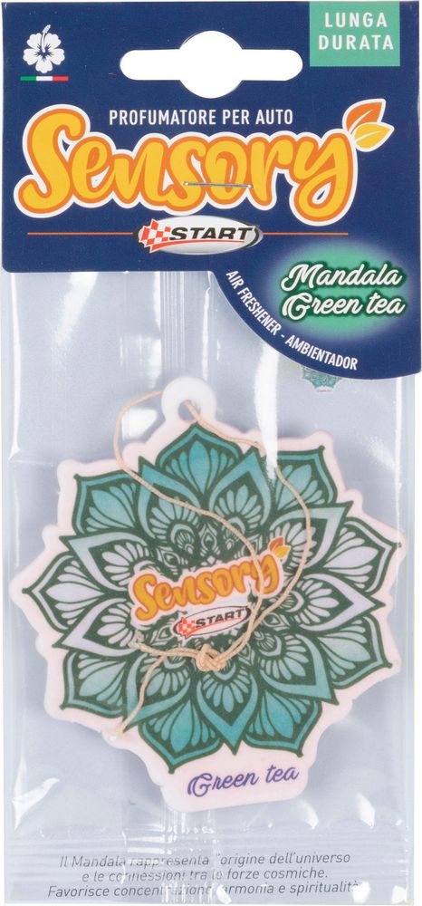 Sensory profumatore auto the verde mandala 7,5 cm x 17,5 cm