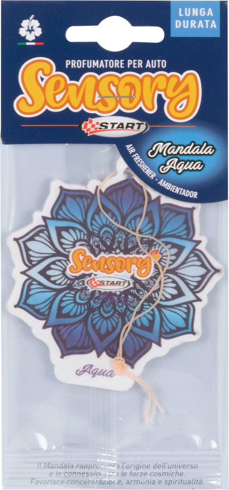 Sensory profumatore auto aqua mandala 7,5 cm x 17,5 cm