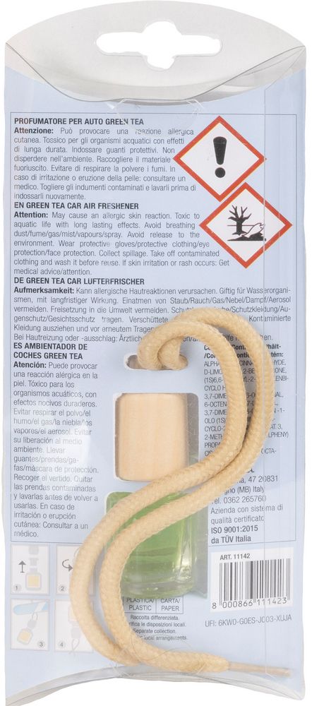 Boccetta deodorante per auto Sensory - profumazione green tea