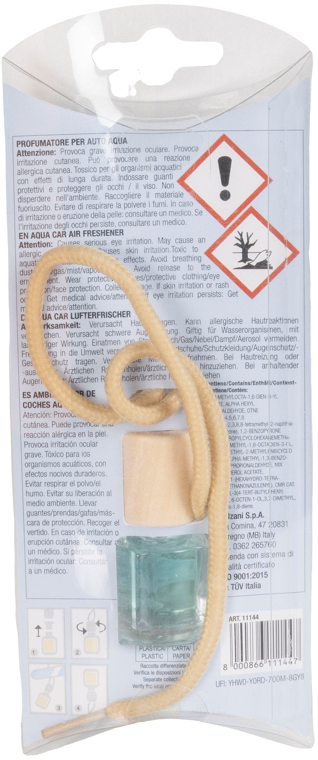 START Boccetta deodorante per auto Sensory - profumazione aqua - da appendere