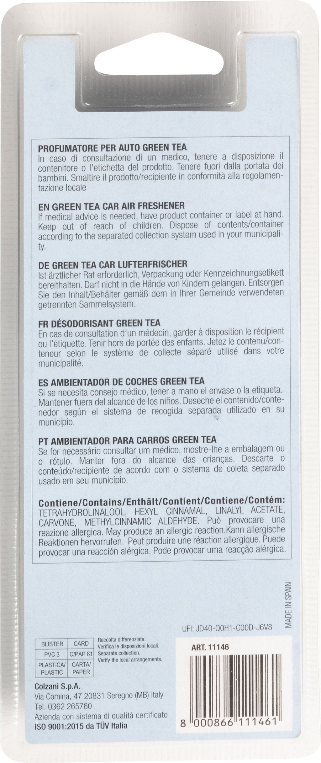 START Sensory profumatore per auto in legno - profumazione green tea