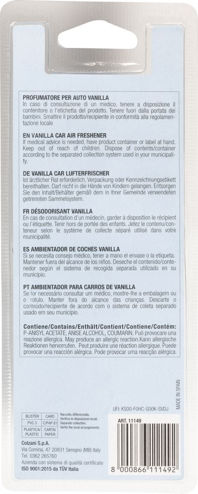 Sensory profumatore per auto in legno da areatore - profumazione vaniglia
