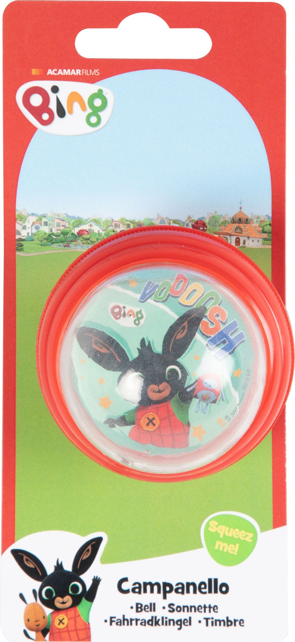 TATAWAY Campanello bici modello squeezy bambino coniglietto Bing rosso
