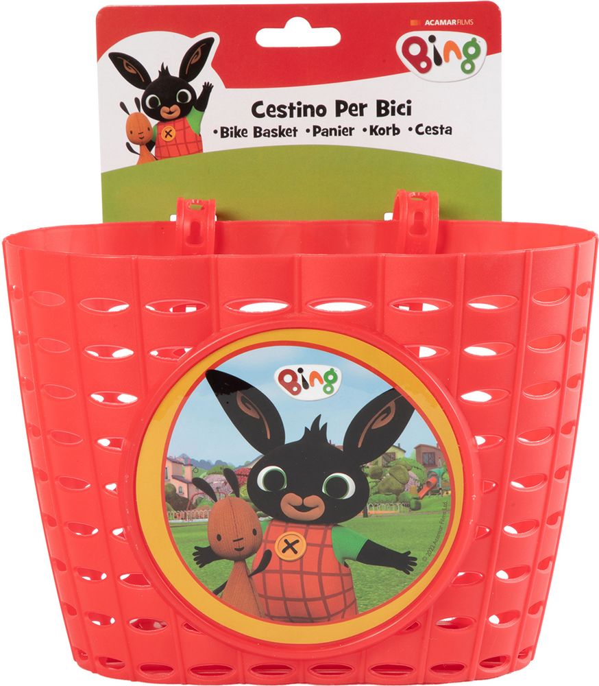Cestino portaoggetti ciclo bambino coniglietto Bing rosso