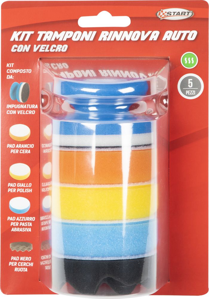 Kit tamponi rinnova auto composto da 5 prezzi con alta tenuta antigraffio