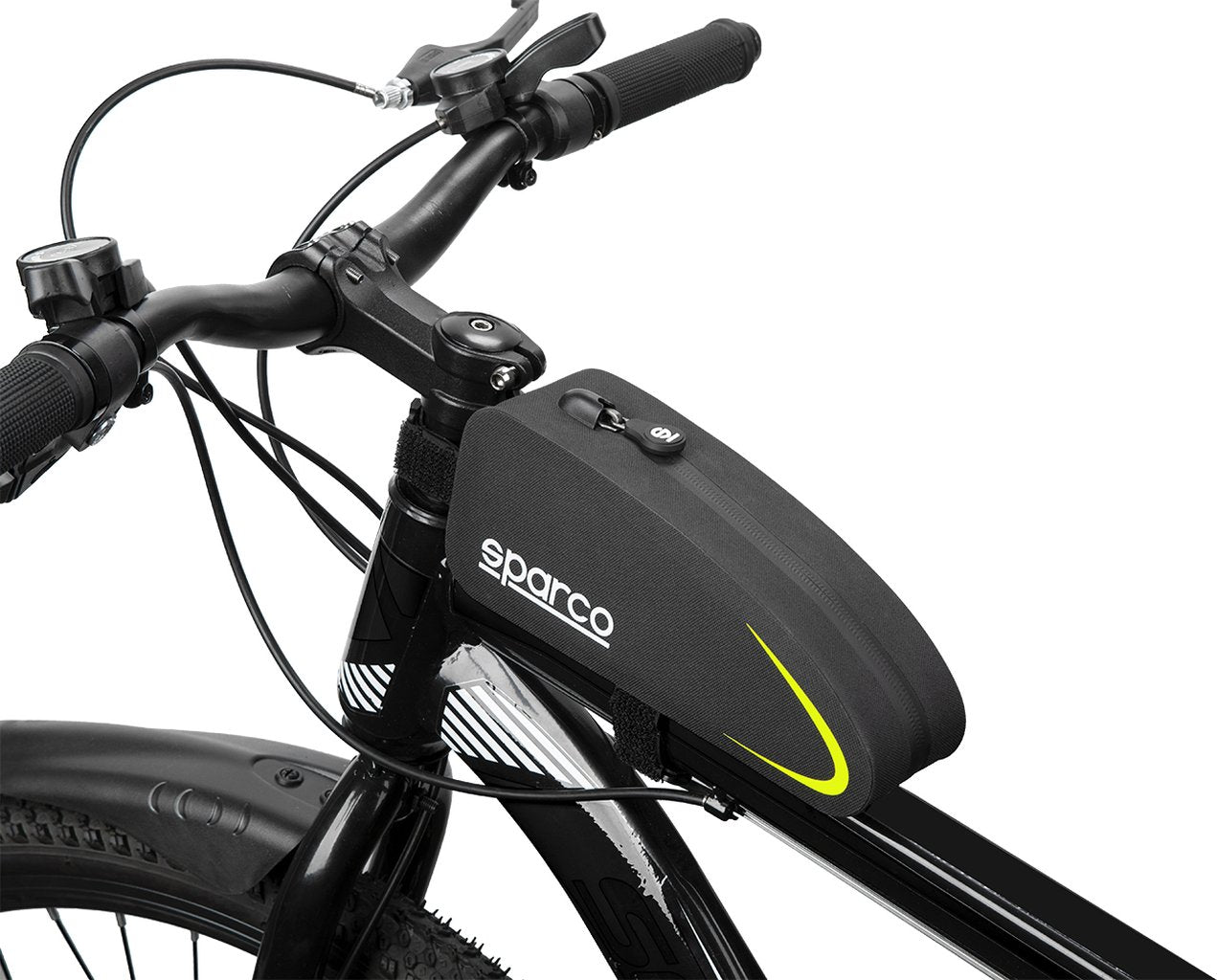 SPARCO Borsa gialla da telaio per bici in nylon impermeabile e antiurto