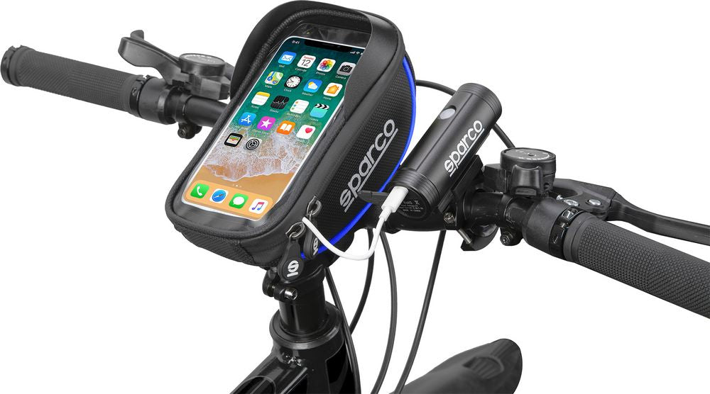 Borsa porta cellulare per bici in microfibra Sparco