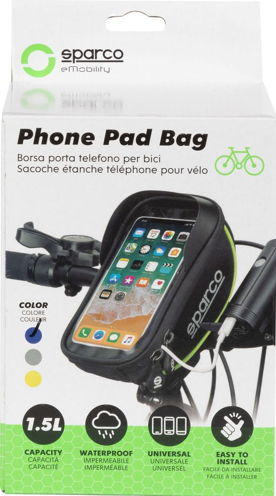 Borsa porta cellulare per bici in microfibra Sparco