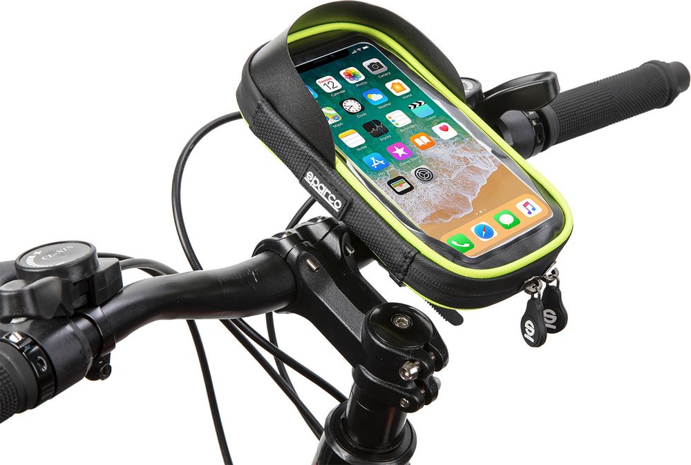Custodia porta cellulare per bici in microfibra Sparco
