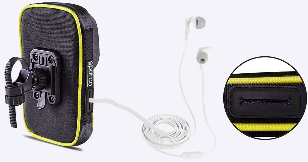 Custodia porta cellulare per bici in microfibra Sparco