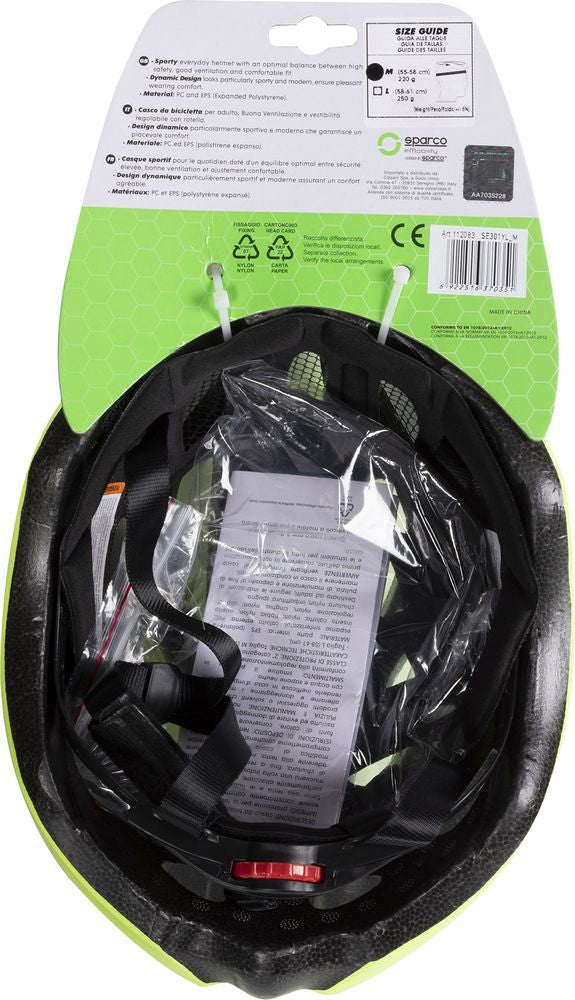 Casco da bicicletta giallo Taglia L Sparco