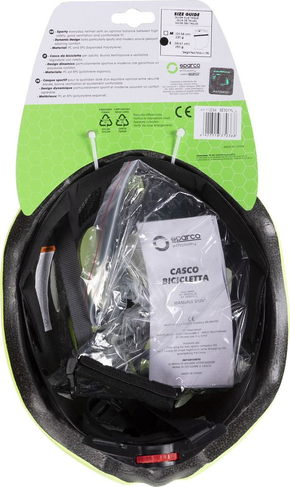 Casco da bicicletta giallo Taglia L Sparco