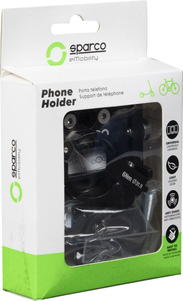 Porta Smartphone per bici in lega di alluminio Sparco