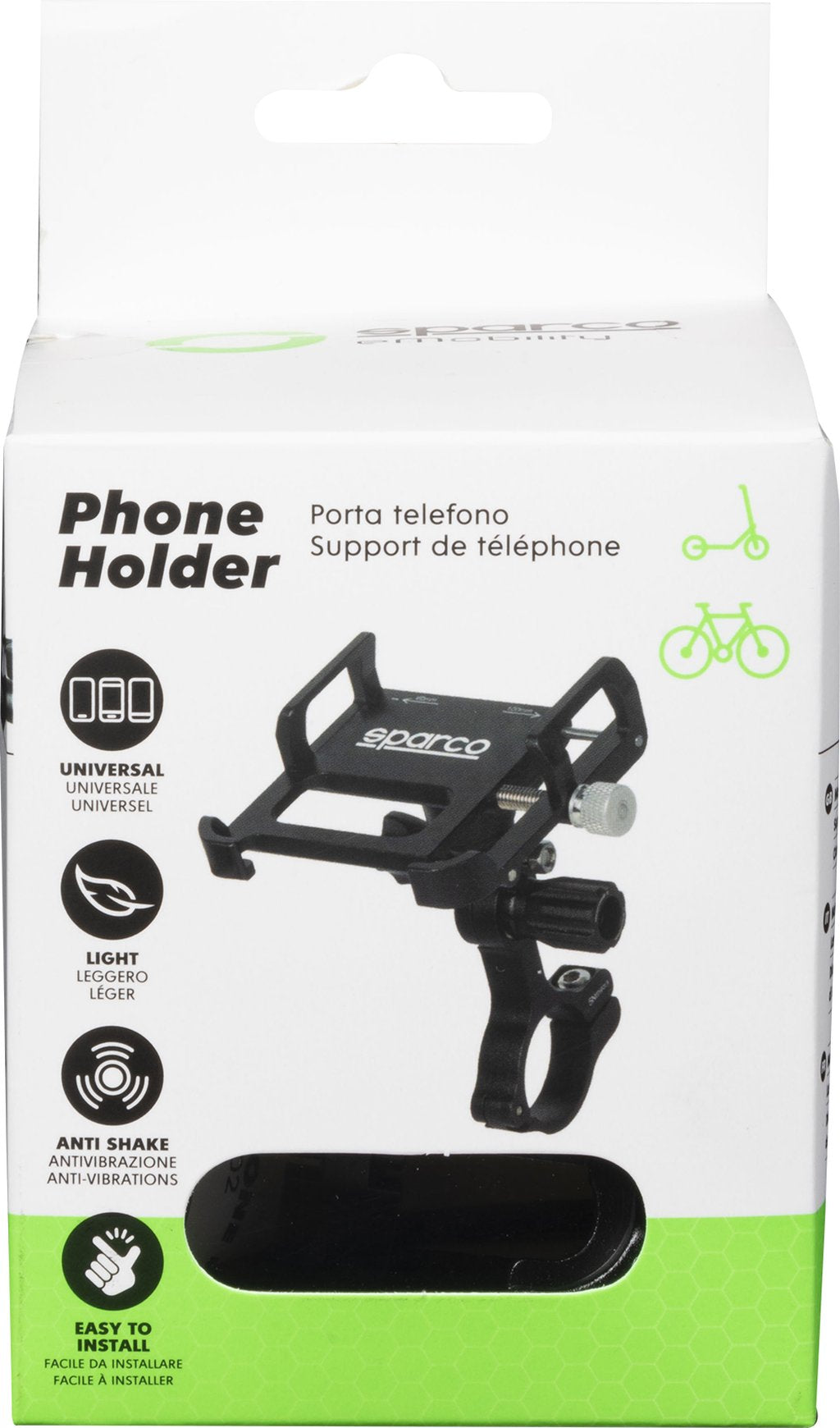 SPARCO Portasmartphone per bici in lega di alluminio leggero e resistente