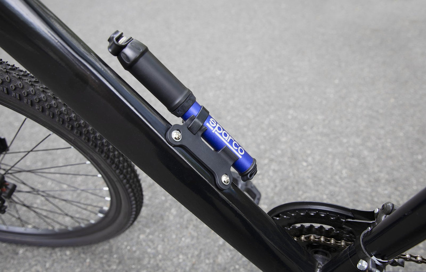 SPARCO Mini pompa blu per bicicletta in alluminio adatta alla maggior parte