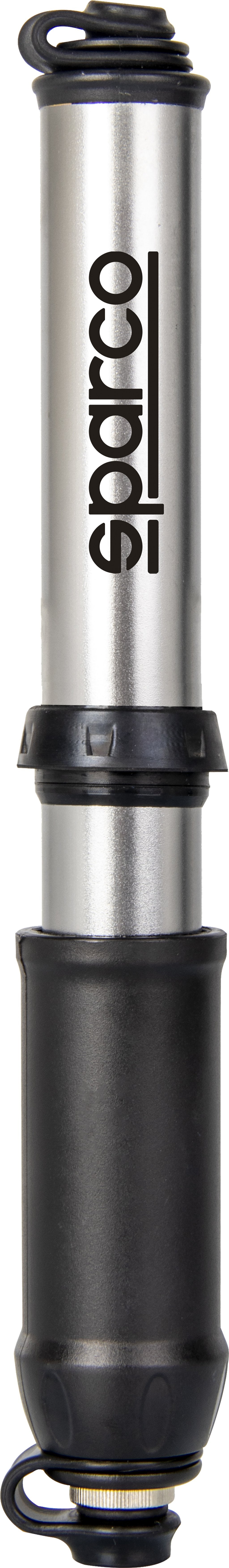SPARCO Mini pompa grigia per bicicletta in alluminio adatta alla maggior parte
