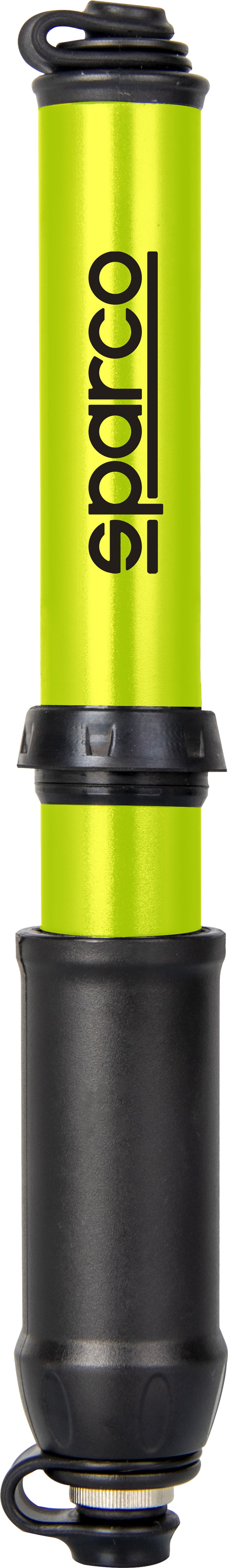 SPARCO Mini pompa gialla per bicicletta in alluminio adatta alla maggior parte