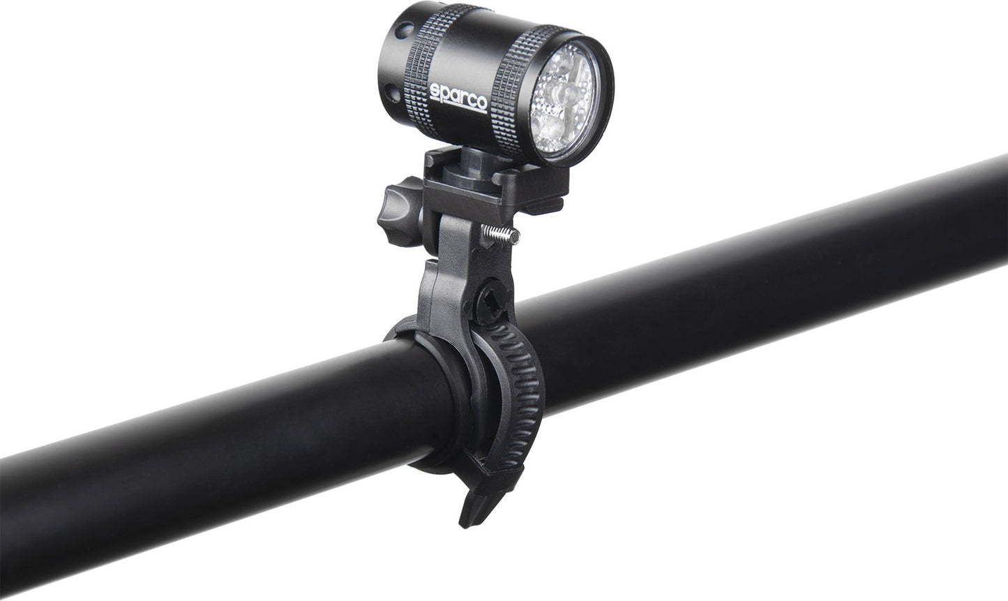 SPARCO Set luce per bicicletta in alluminio anteriore e posteriore con luce