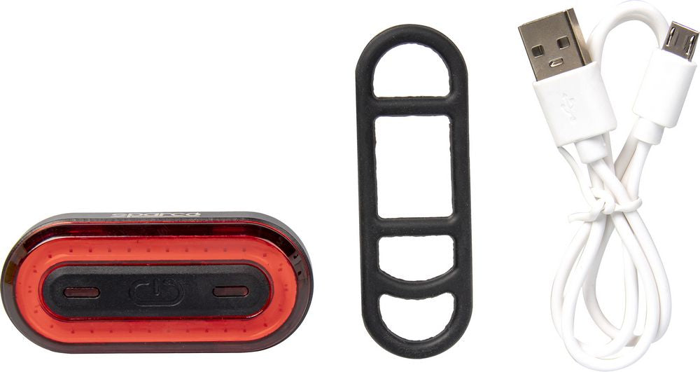 Fanalino posteriore per bicicletta in alluminio e silicone Sparco