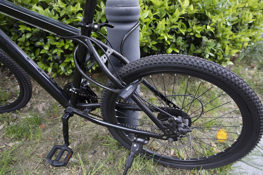 Lucchetto morbido per bicicletta nero con serratura Sparco