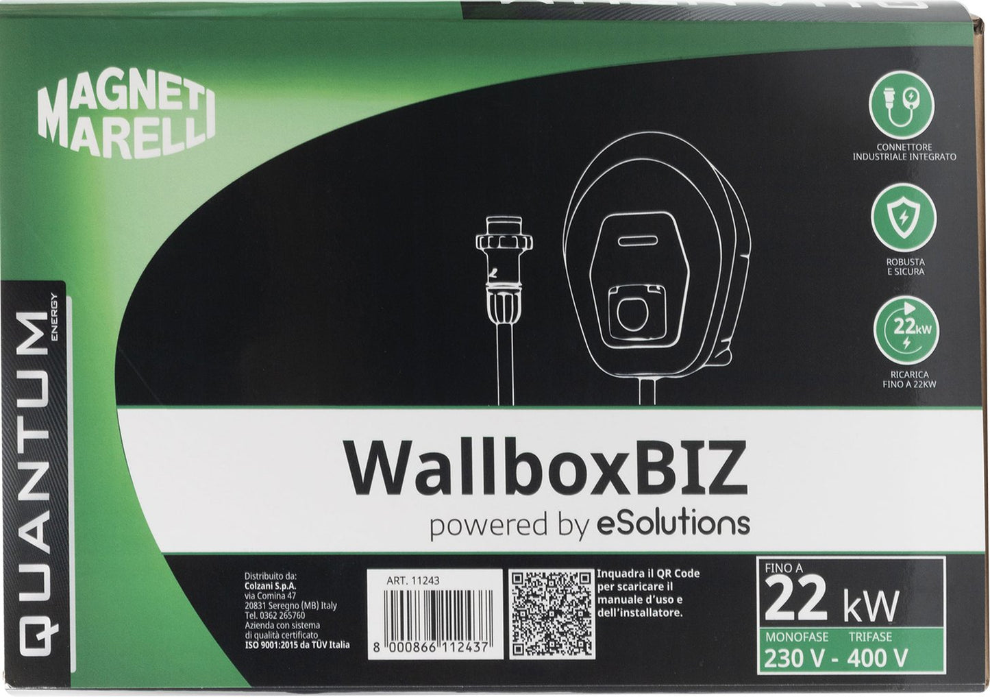 QUANTUM ENERGY Magneti Marelli Wallbox Biz Monofase/Trifase - caricatore