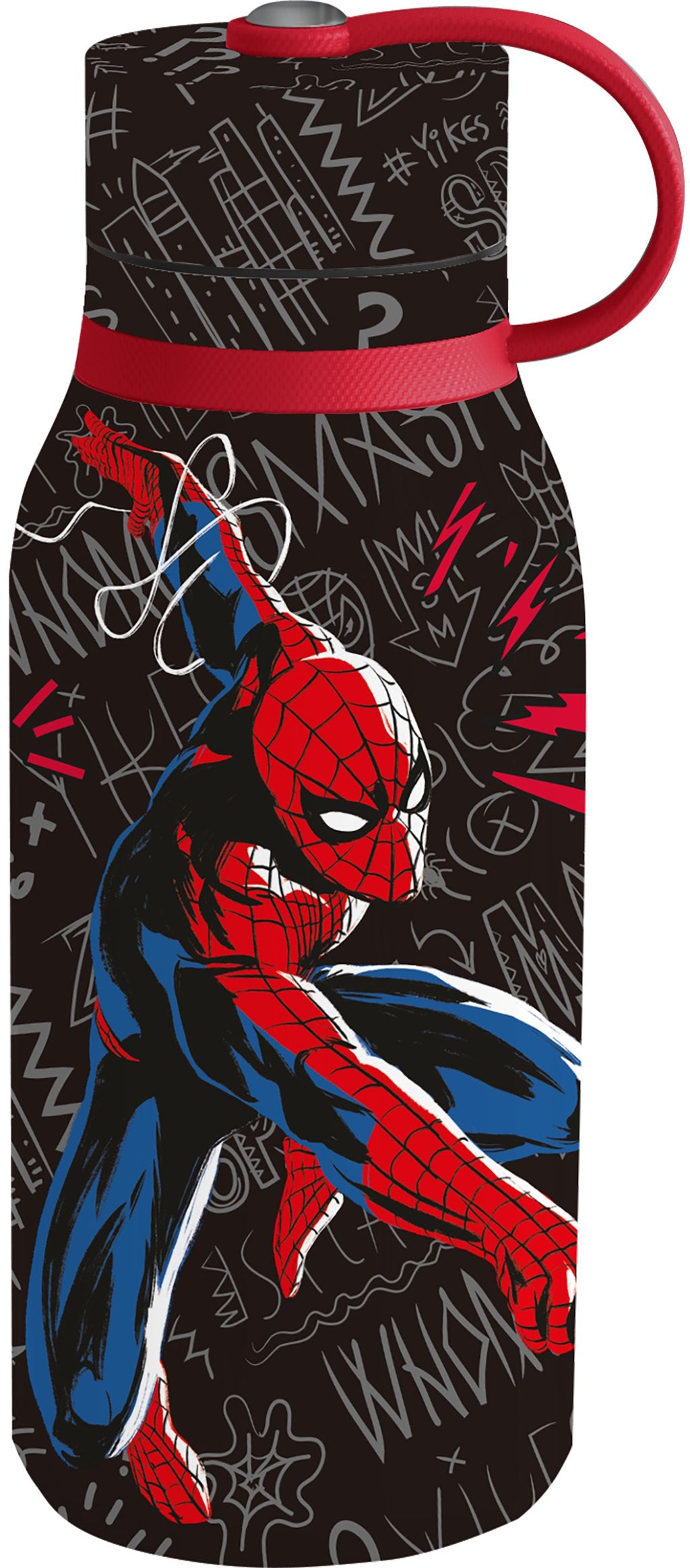 TATAWAY Marvel Borraccia nera per in acciaio inossidabile isolante 330 ml