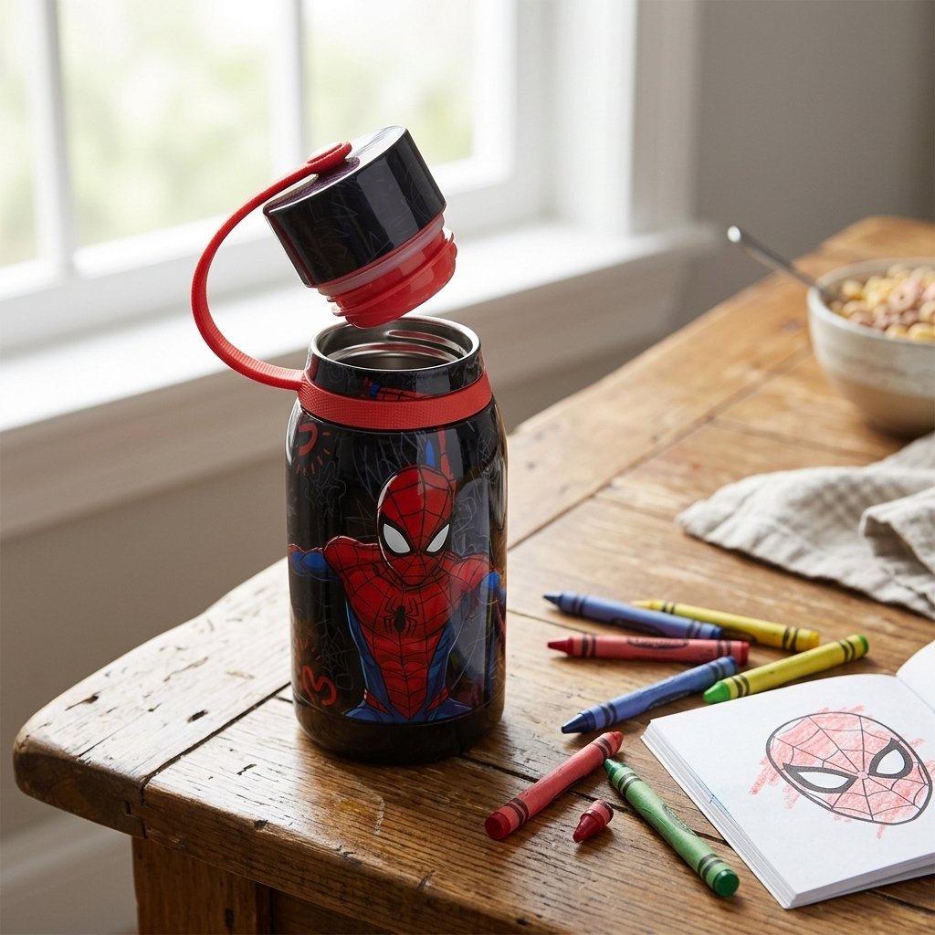 TATAWAY Marvel Borraccia nera per in acciaio inossidabile isolante 330 ml