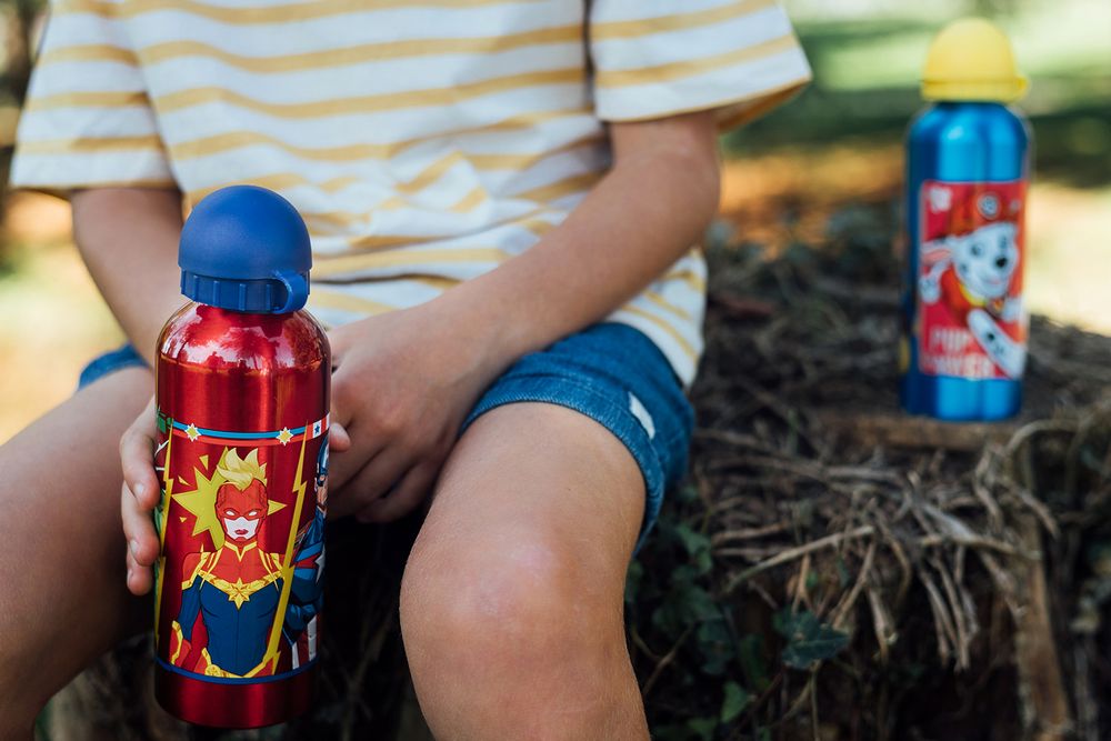 Borraccia per bambini in alluminio Avengers 530 ml