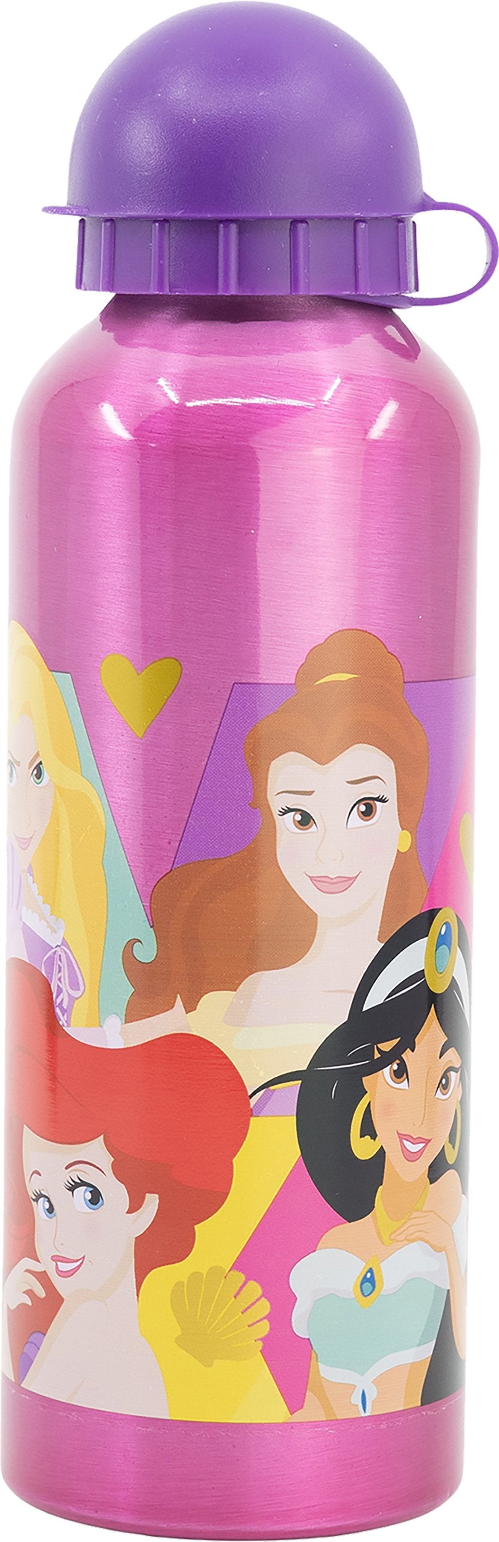 TATAWAY Disney Borraccia viola per bambine in alluminio Principesse Cenerentola