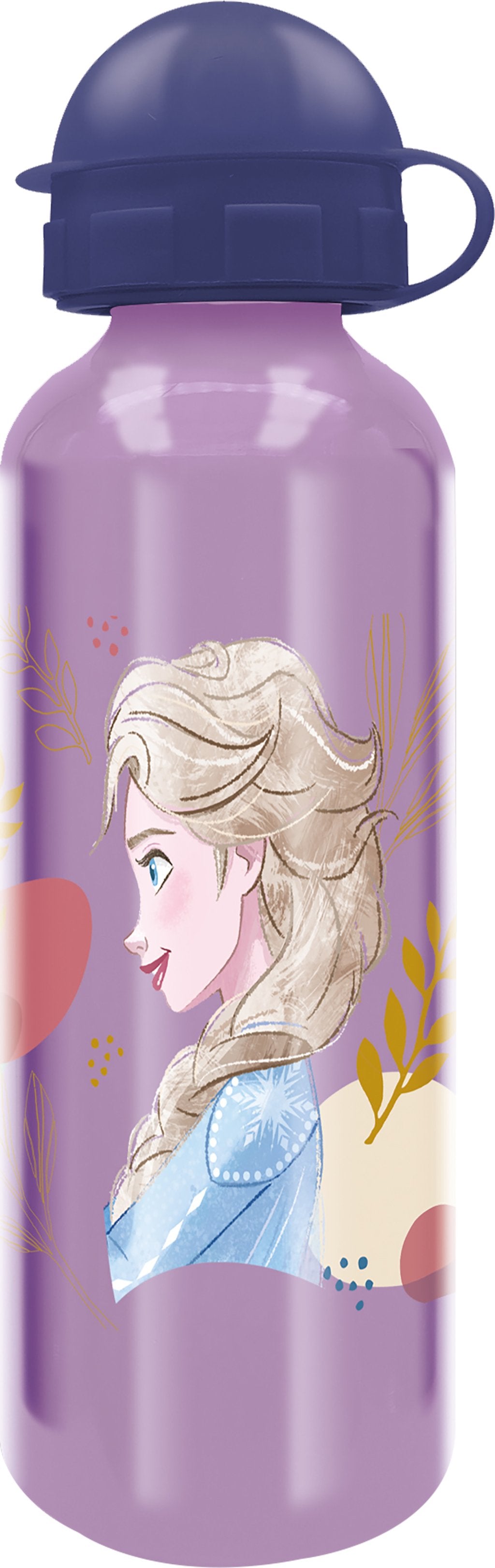TATAWAY Disney Borraccia lilla per bambine in alluminio Frozen Elsa e Anna 530