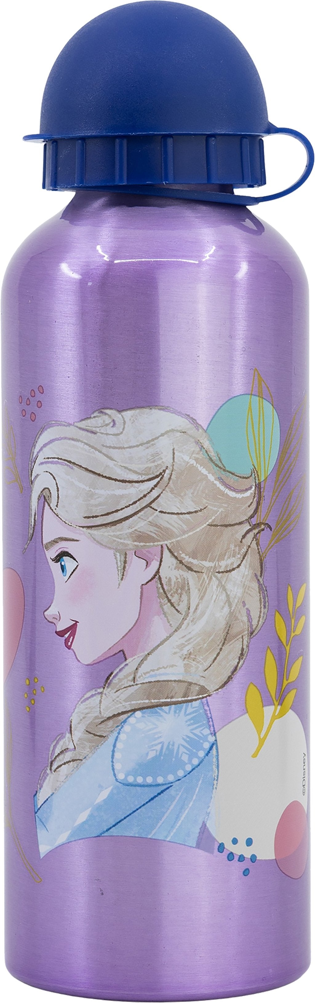 TATAWAY Disney Borraccia lilla per bambine in alluminio Frozen Elsa e Anna 530