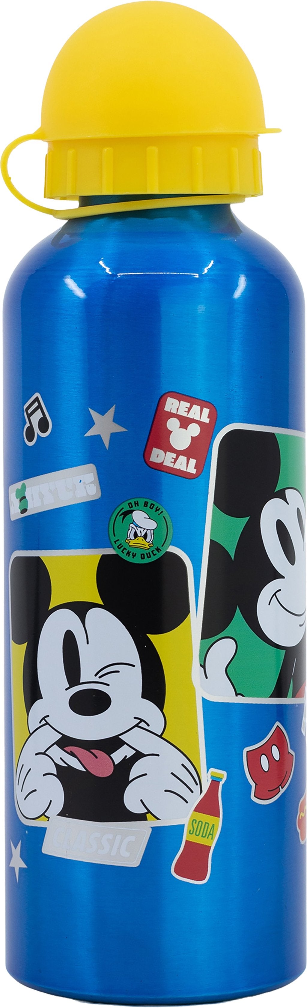 TATAWAY Disney Borraccia azzurra per bambini in alluminio Mickey Mouse Topolino