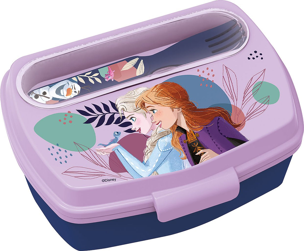 Tataway Funny Frozen Sandwich Box con Posate per Bambini
