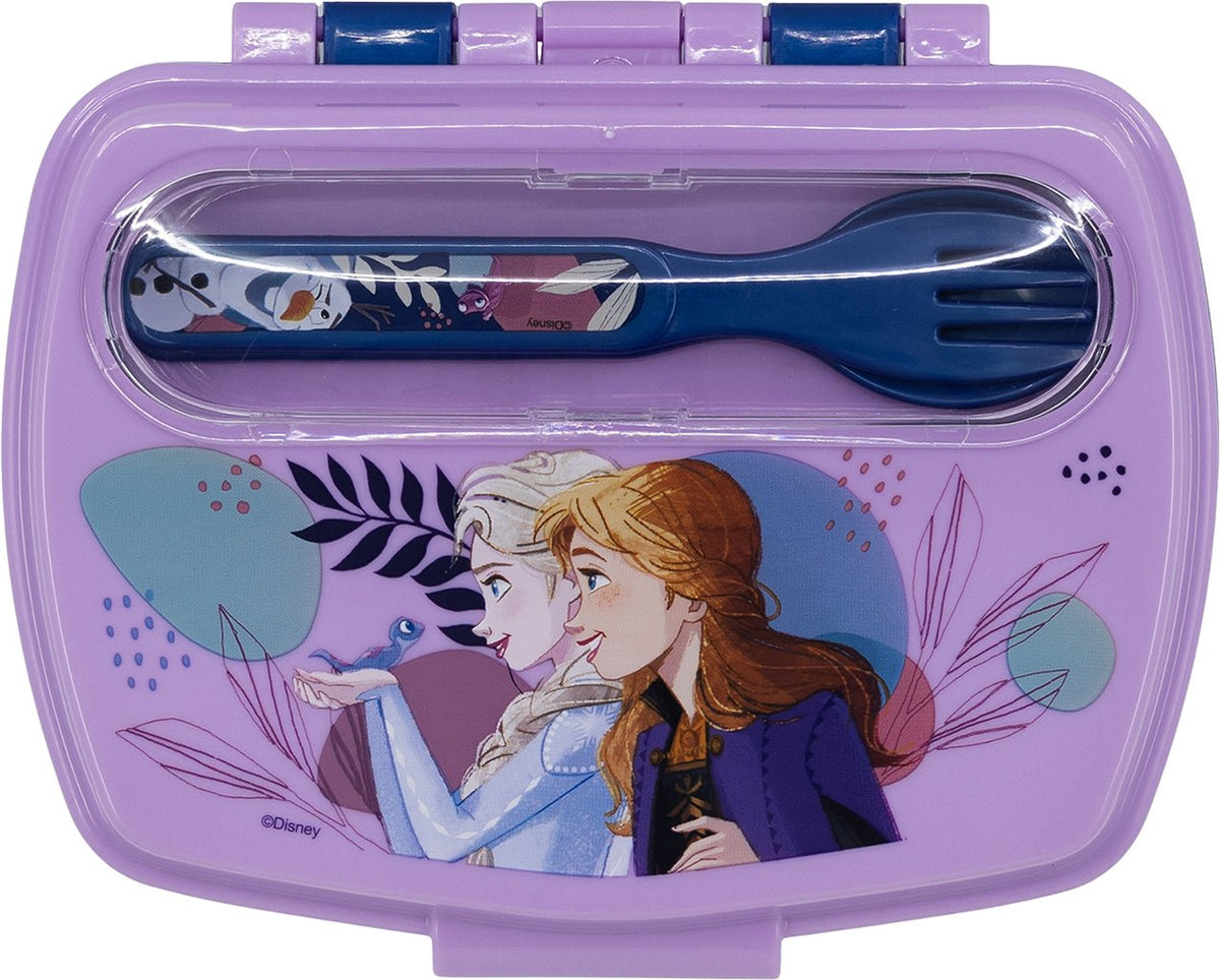 Tataway Funny Frozen Sandwich Box con Posate per Bambini