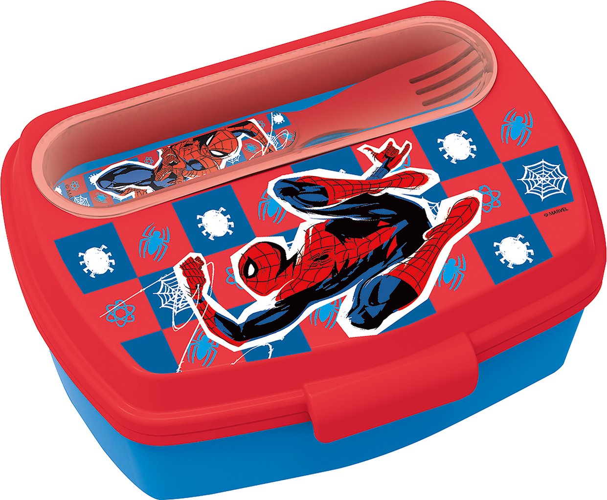 TATAWAY Marvel Sandwich Box rossa per bambini in plastica Spiderman Uomo Ragno