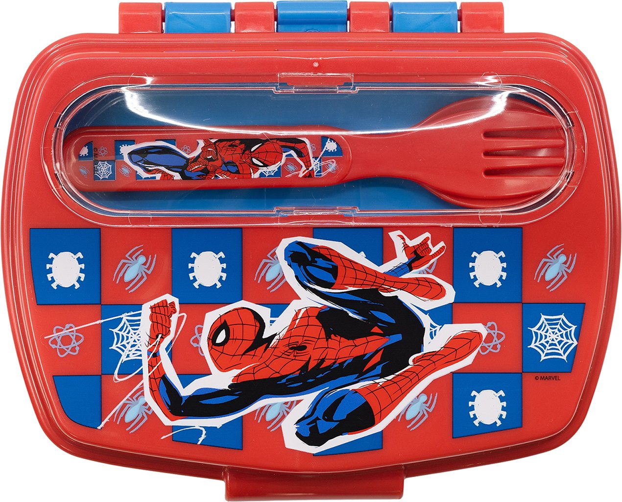 TATAWAY Marvel Sandwich Box rossa per bambini in plastica Spiderman Uomo Ragno