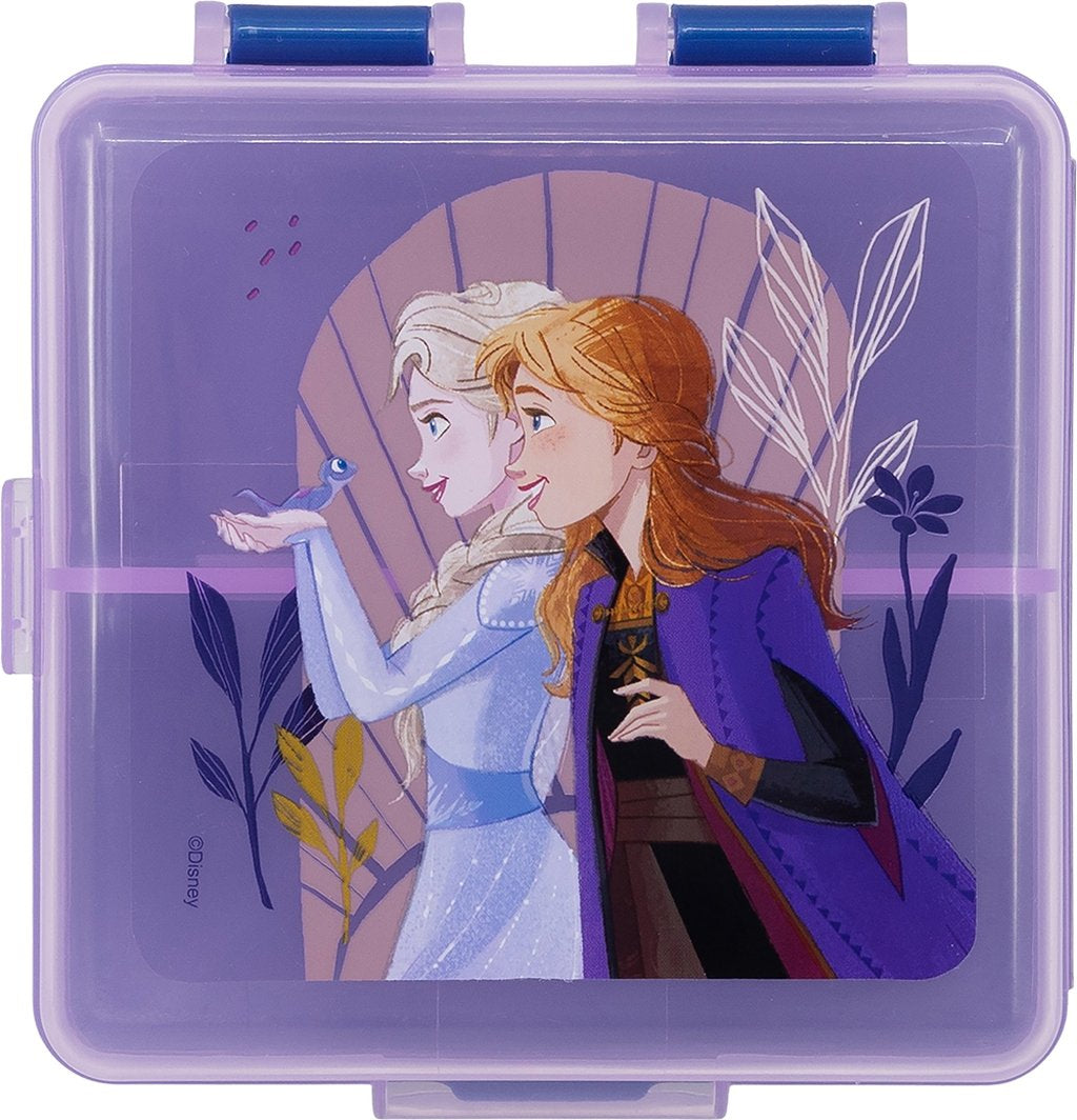 TATAWAY Disney Sandwich Box viola per bambine in plastica Frozen Elsa Anna
