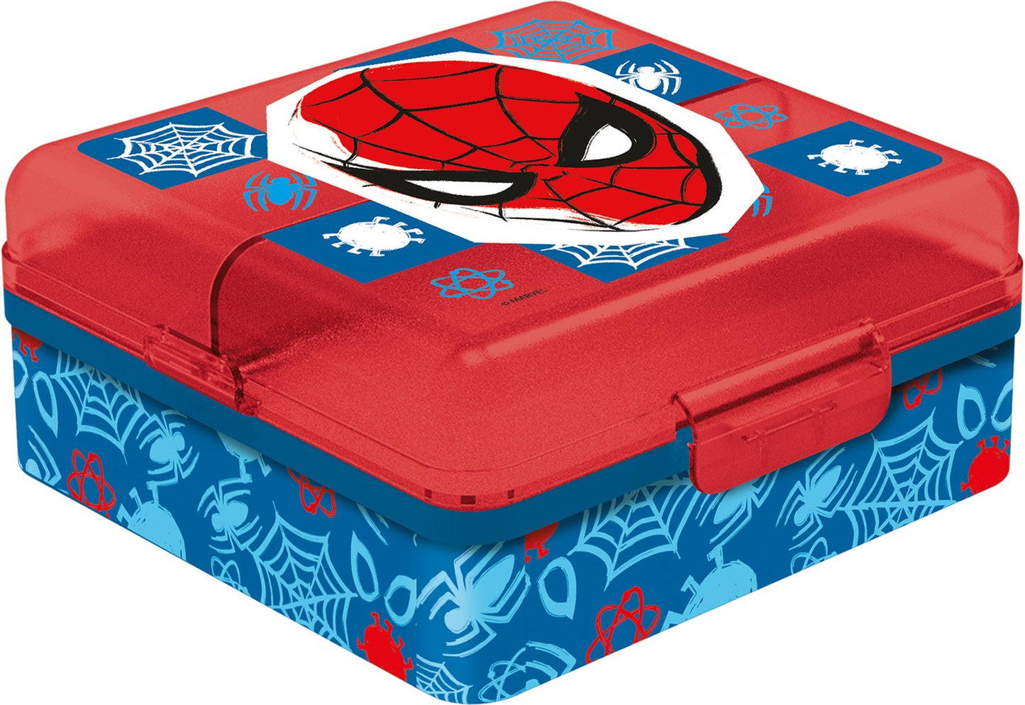 TATAWAY Marvel Sandwich Box rossa per bambini in plastica Spiderman con multi