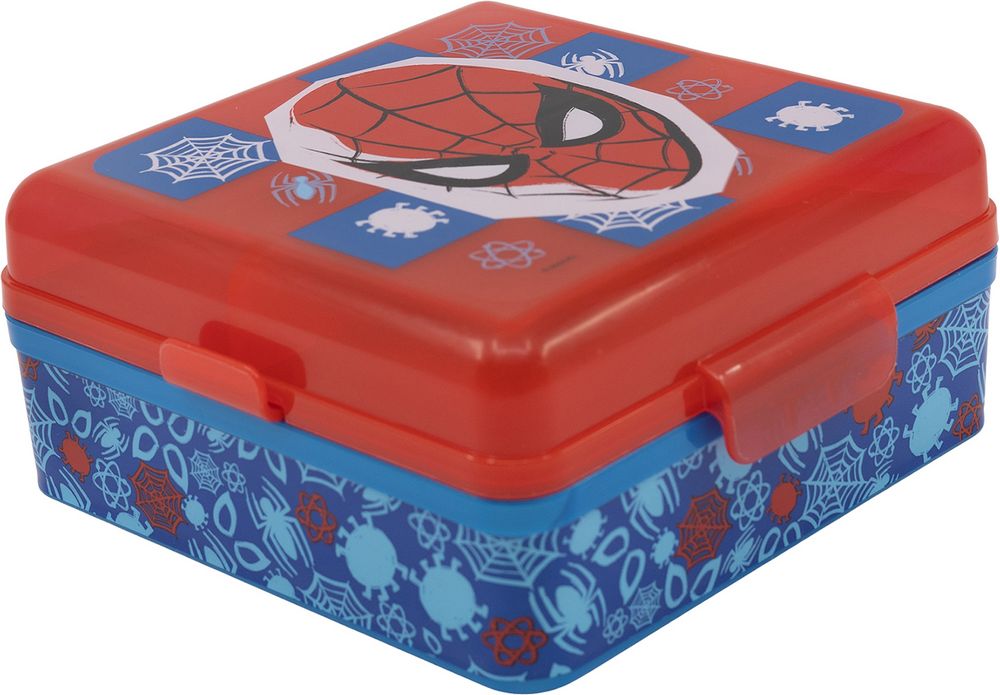 Sandwich Box con multi scomparto per bambini in plastica Spiderman