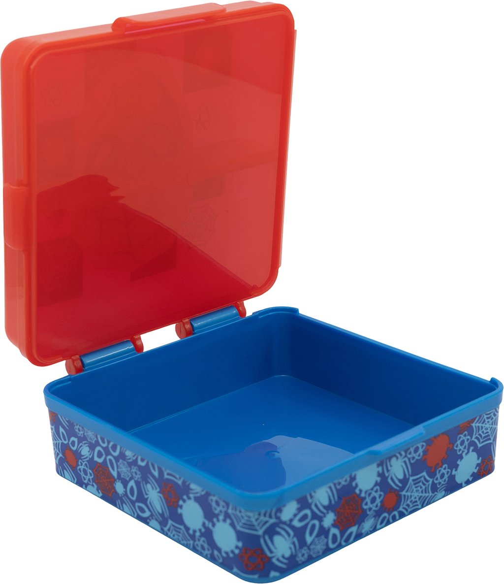 TATAWAY Marvel Sandwich Box rossa per bambini in plastica Spiderman con multi