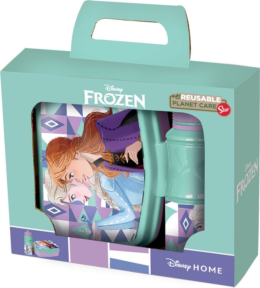Set borraccia da 380 ml e Sandwich Box per bambini in plastica Frozen