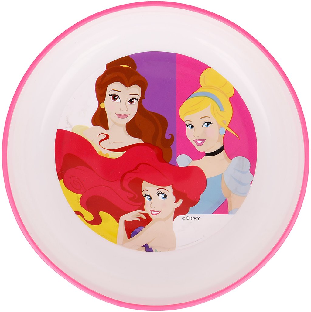 TATAWAY Disney ciotola rosa e bianca per bambine in plastica Principesse